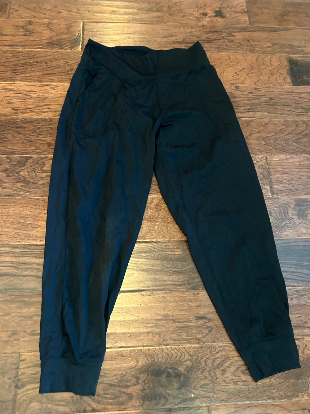 Oalka Black High-Waist Jogger Pants